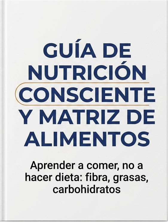 Portada de Guía de Nutrición Consciente y Matriz de Alimentos